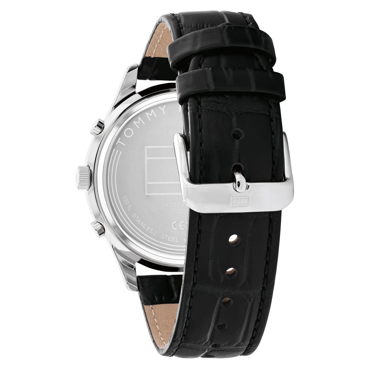 Tommy Hilfiger Black Leather Strap Multi-Function Men's Watch- 1710502