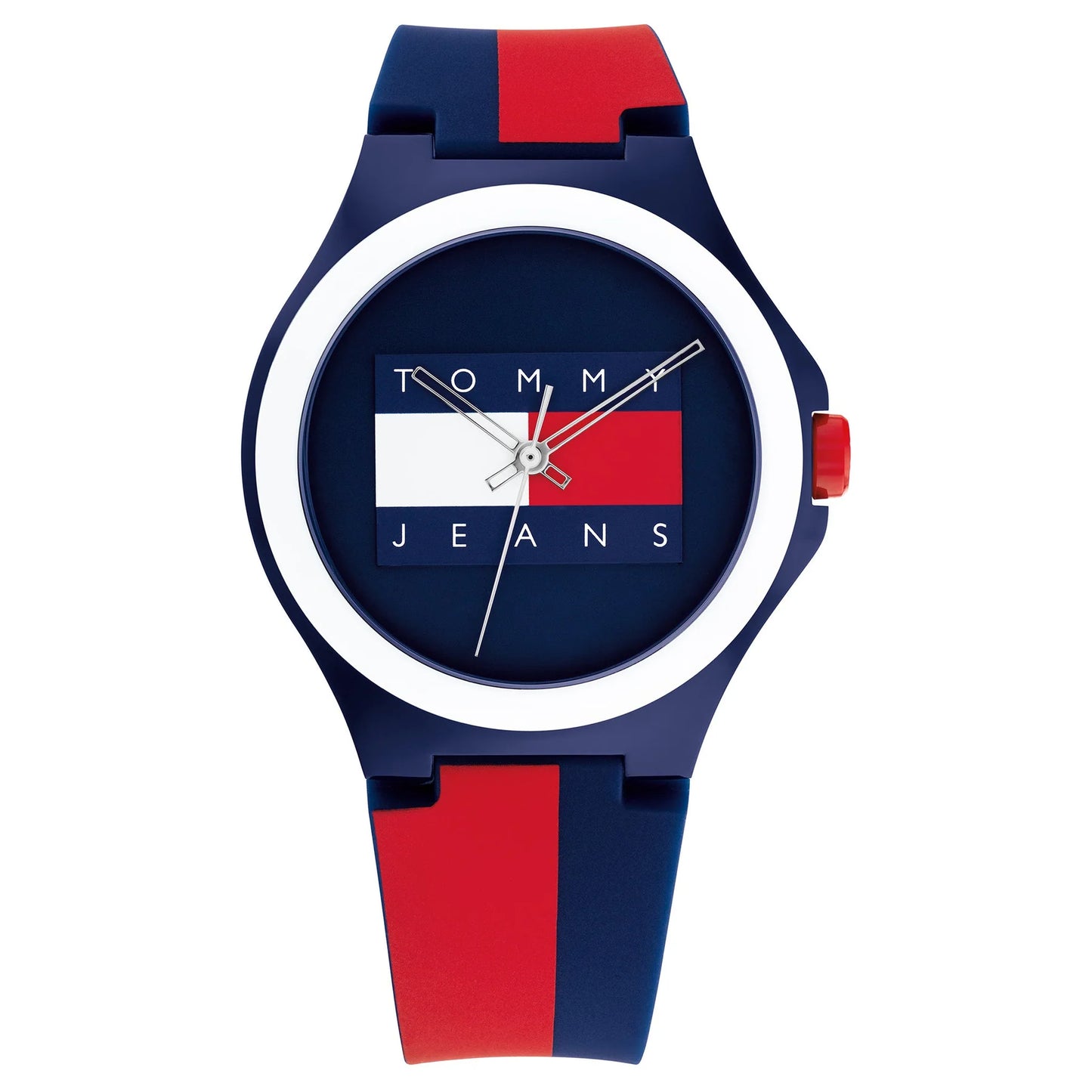 Tommy Hilfiger Navy & Red Silicone Strap Men's Watch- 1720025