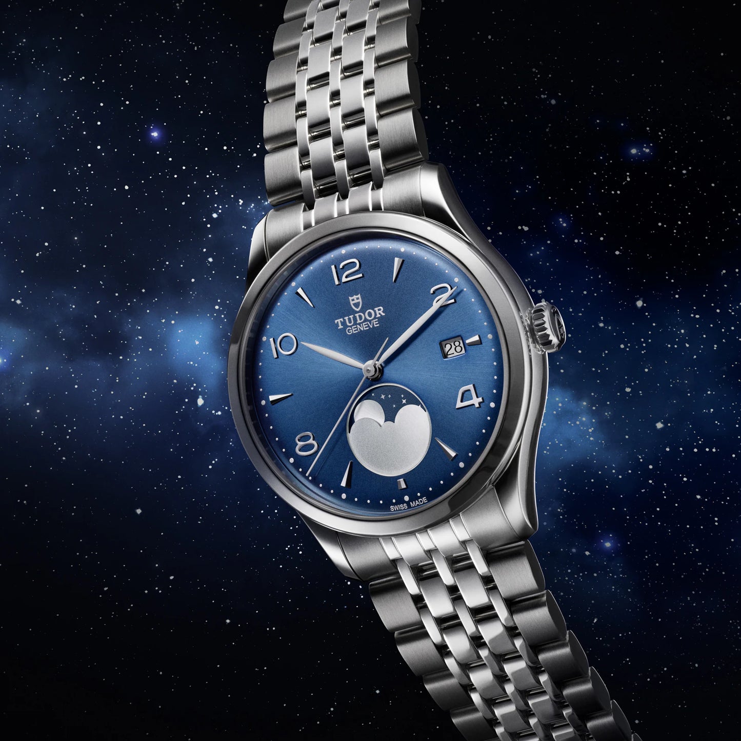 TUDOR 1926 Luna Blue Dial 39mm Moon phase indicator Men's Watch - m91560-0002