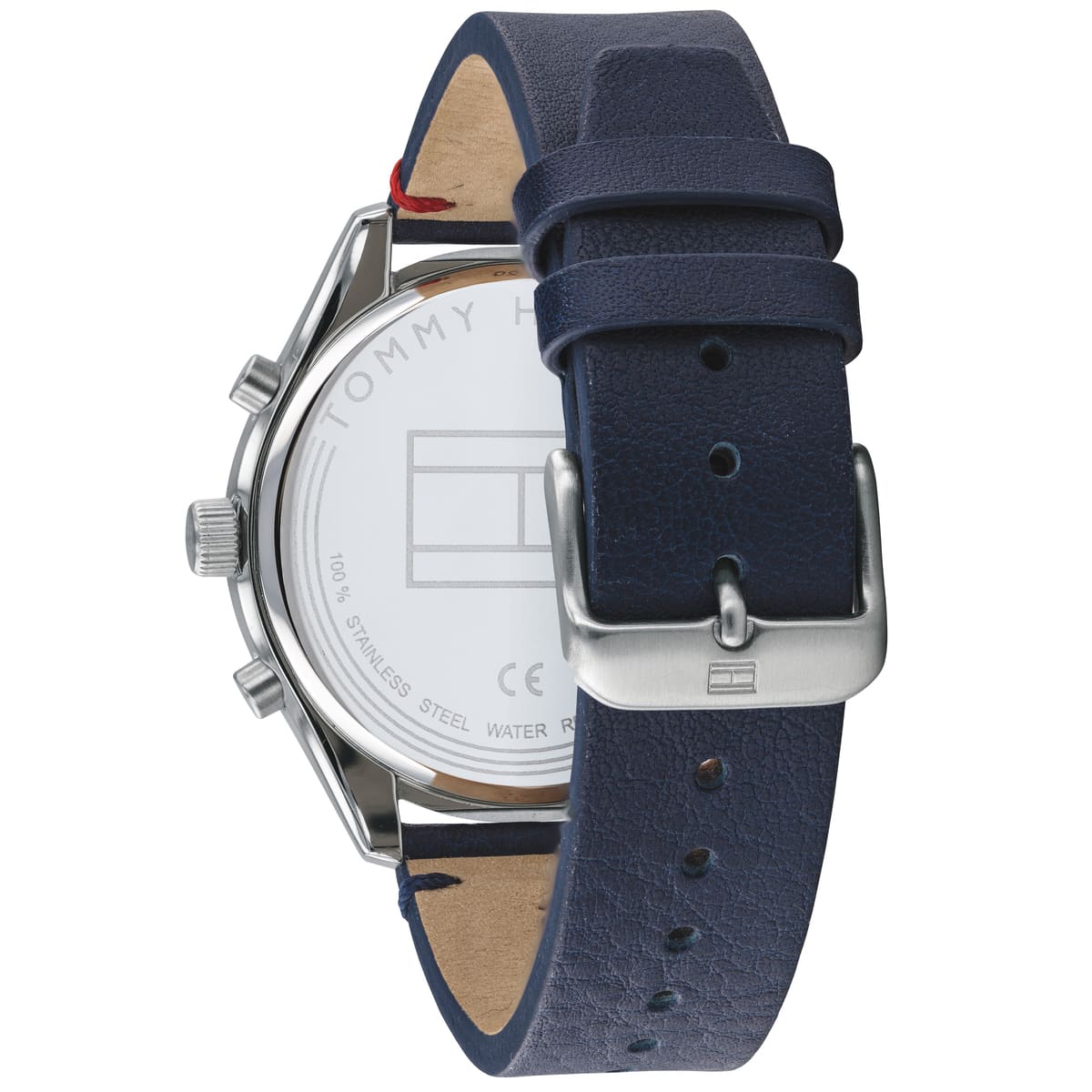 Tommy Hilfiger Leather strap Blue  Dial Men's Chronograph Watch- 1791728