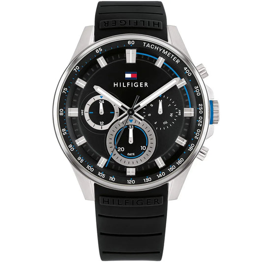 Tommy Hilfiger Max Rubber Strap Men's Multi Function Watch- 1791971