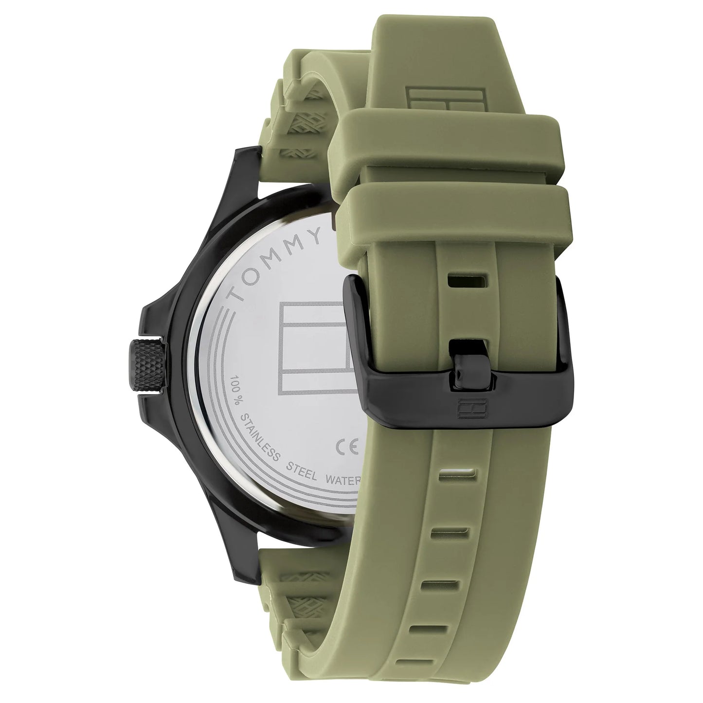 Tommy Hilfiger Green Silicone Band Men's Watch- 1791992