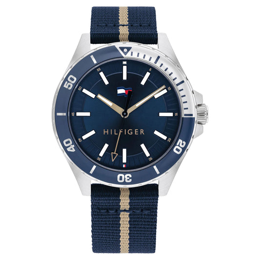 Tommy Hilfiger Blue Fabric band Men's Casual Watch- 1792011