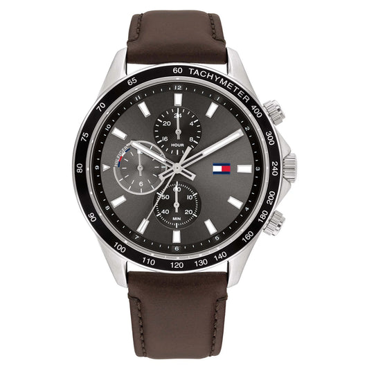 Tommy Hilfiger Brown Strap Men's Chronograph Watch- 1792015