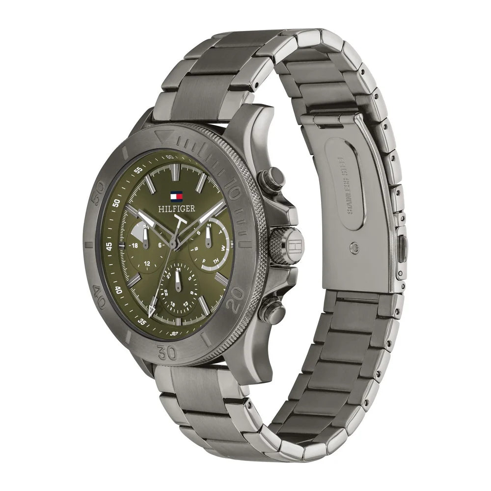 Tommy Hilfiger Green Dial Stainless Steel Men's Watch - 1792115