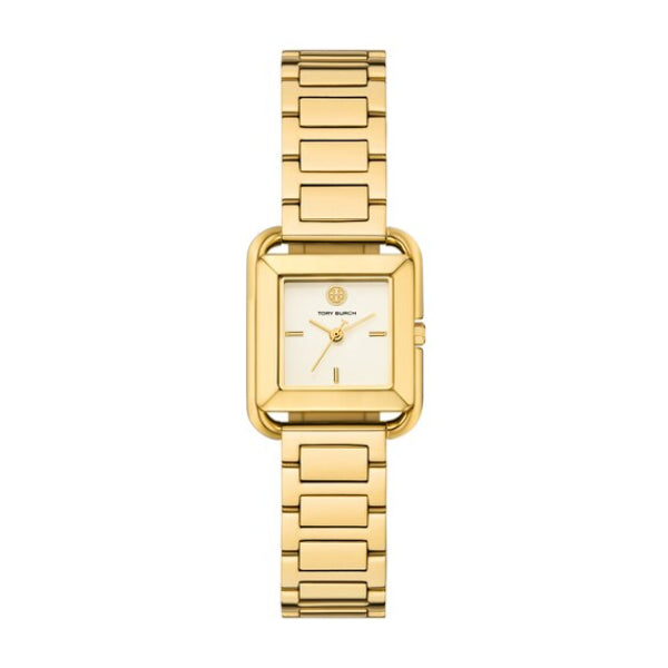 Tory Burch The Kira Square Gold Plated Ladies Watch-TBW6020