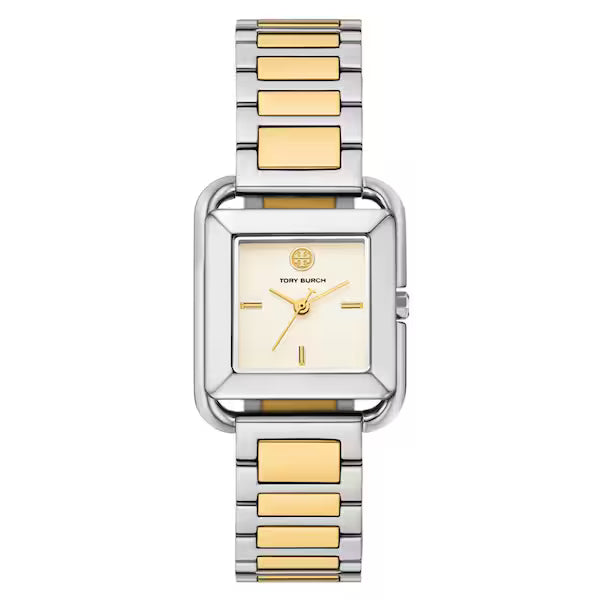 Tory Burch The Kira Square Two Tone Ladies Watch - TBW6021