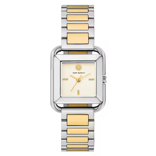 Tory Burch The Kira Square Two Tone Ladies Watch-TBW6021