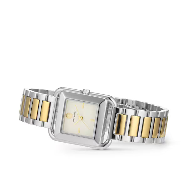 Tory Burch The Kira Square Two Tone Ladies Watch - TBW6021