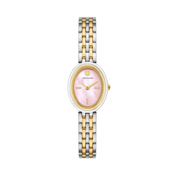 Tory Burch Oval Pink Dial 28mm Ladies Watch - TBW6039