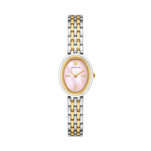 Tory Burch Oval Pink Dial 28mm Ladies Watch - TBW6039