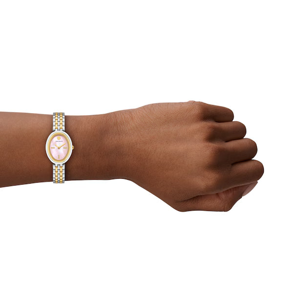 Tory Burch Oval Pink Dial 28mm Ladies Watch - TBW6039