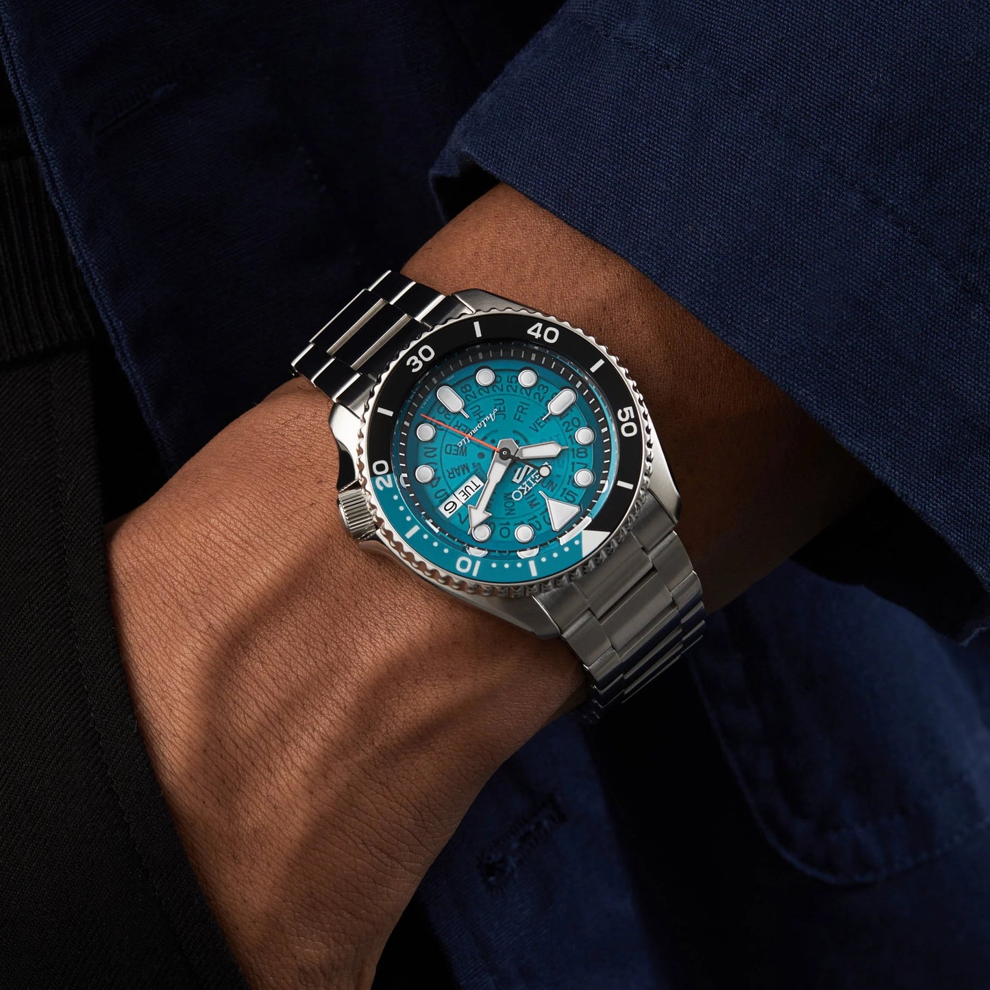 Seiko5 Sports SKX Style Skeleton Dial Men's Automatic Watch-  SRPJ45K1