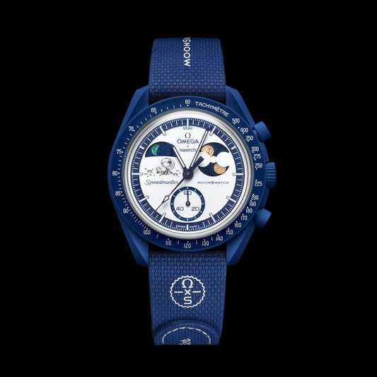 Omega x swatch Mission to Earthphase Moonshine Gold Men's Watch - S033N703L