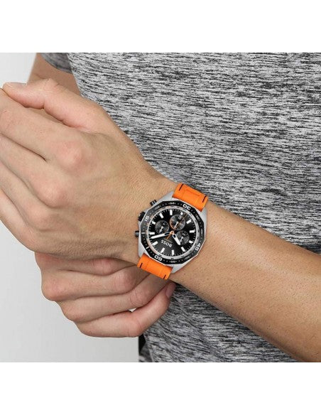 Hugo Boss Energy Orange Silicone Men's Watch- 1513970