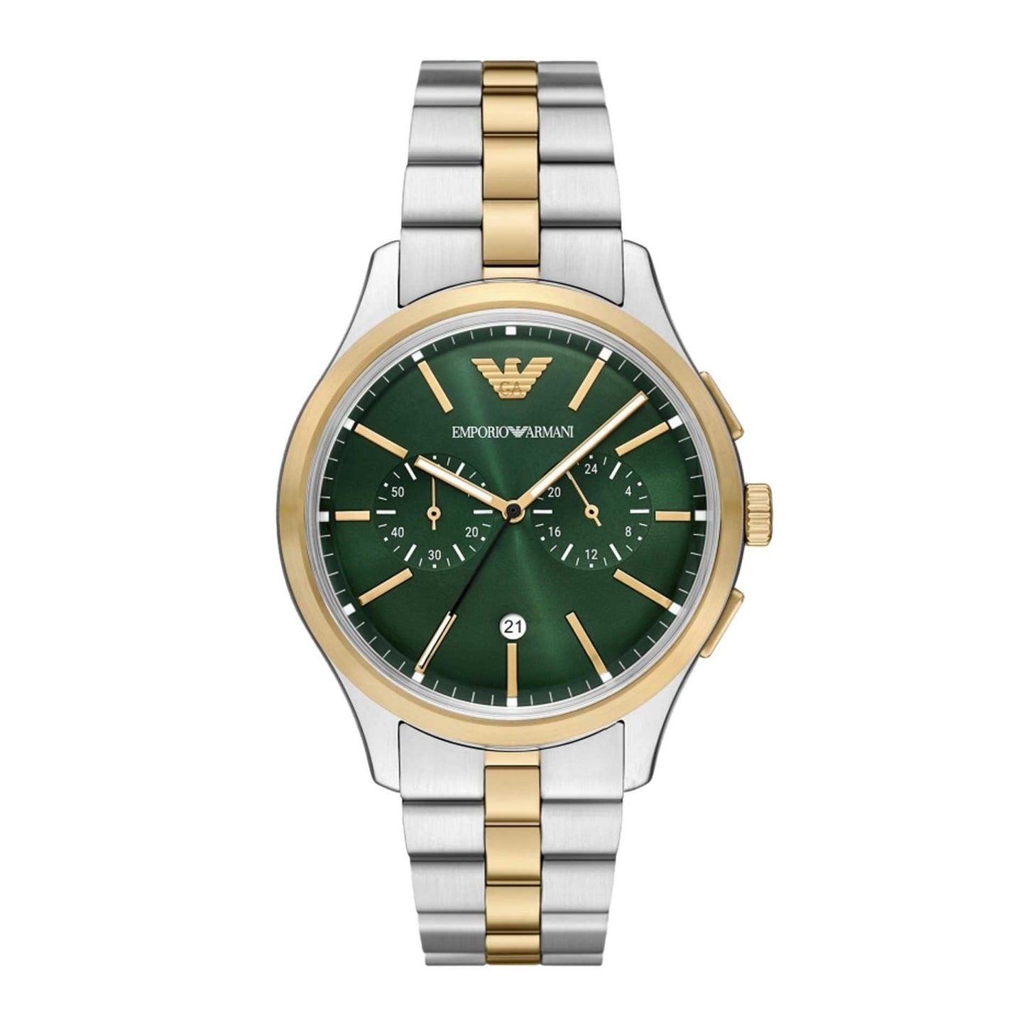 Emporio Armani Chronograph Green Dial 42mm Men's Watch - AR11692