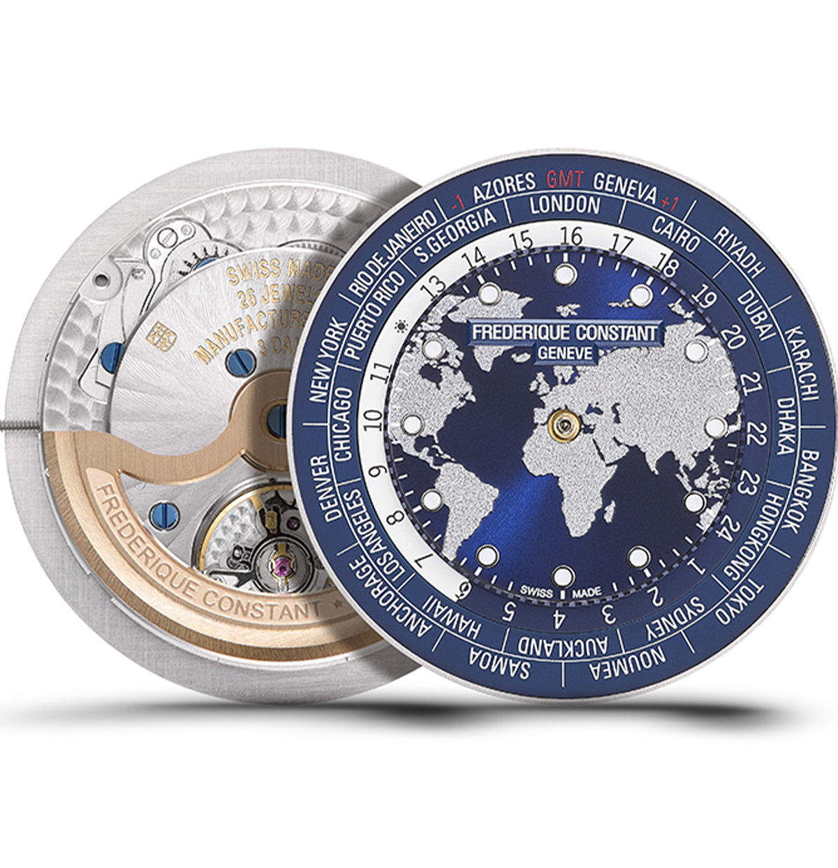 Frederique constant Manufacture Classic Worldtimer Men's Watch - FC-719NN3H6B