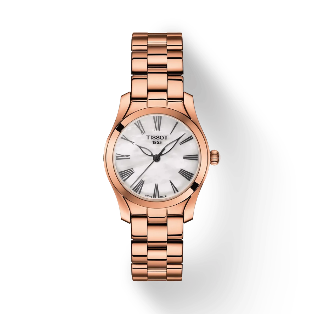 Tissot T-Wave Rose Gold Mother-of-pearl Dial Ladies Watch - T112.210.33.113.00
