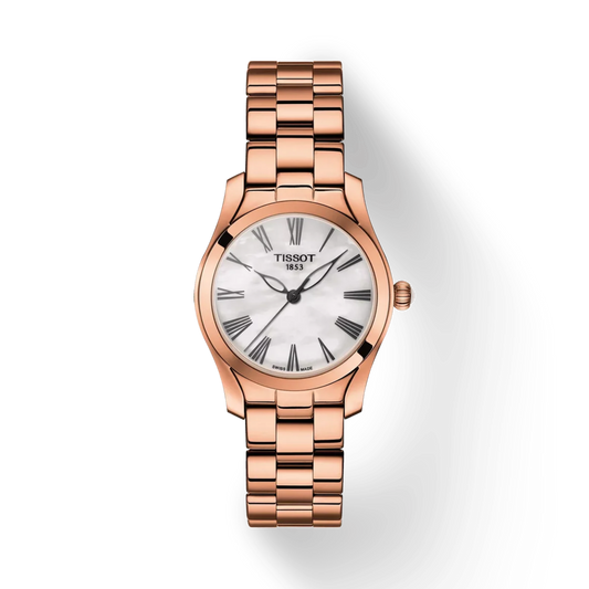 Tissot T-Wave Rose Gold Mother-of-pearl Dial Ladies Watch - T112.210.33.113.00