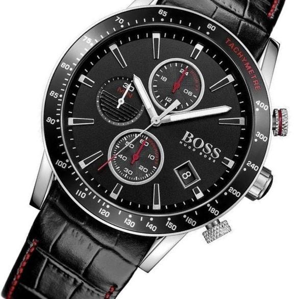 Hugo Boss Rafale Black Dial Men's Chronograph Watch- 1513390