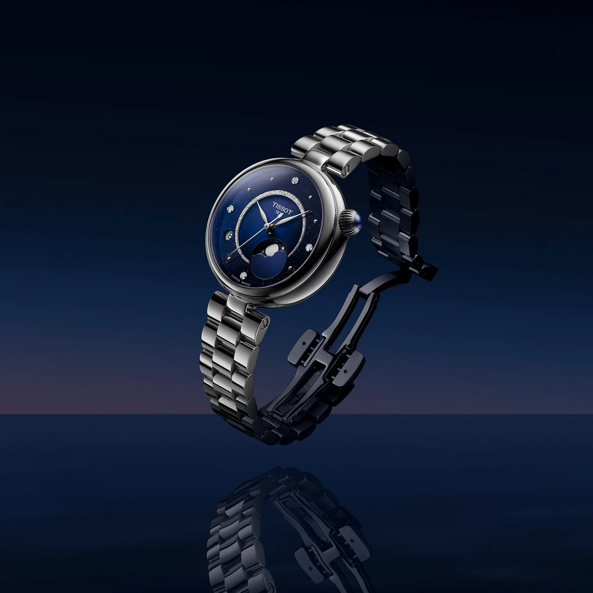 Tissot Desir Blue Dial 29.6mm Ladies Watch - T152.223.11.496.00