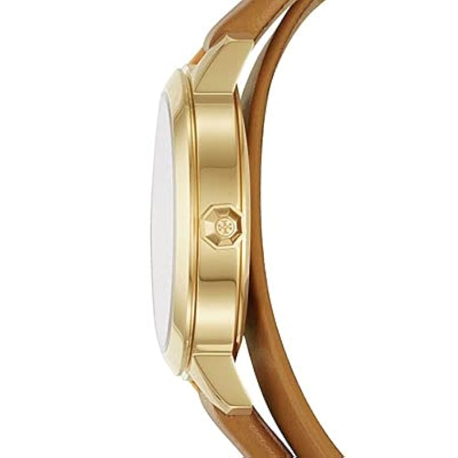 TORY BURCH Collins Brown Italian leather double-wrap strap Ladies Watch - TBW1304