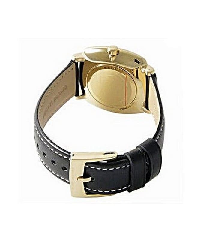 Marc Jacobs Gold White Dial Leather Strap Ladies Watch- MJ1564