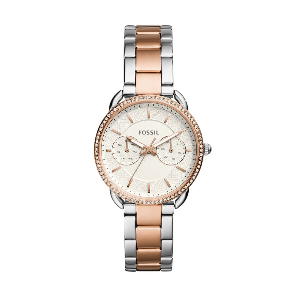 Fossil Tailor Dual Tone Multifunction Ladies Watch - ES4396