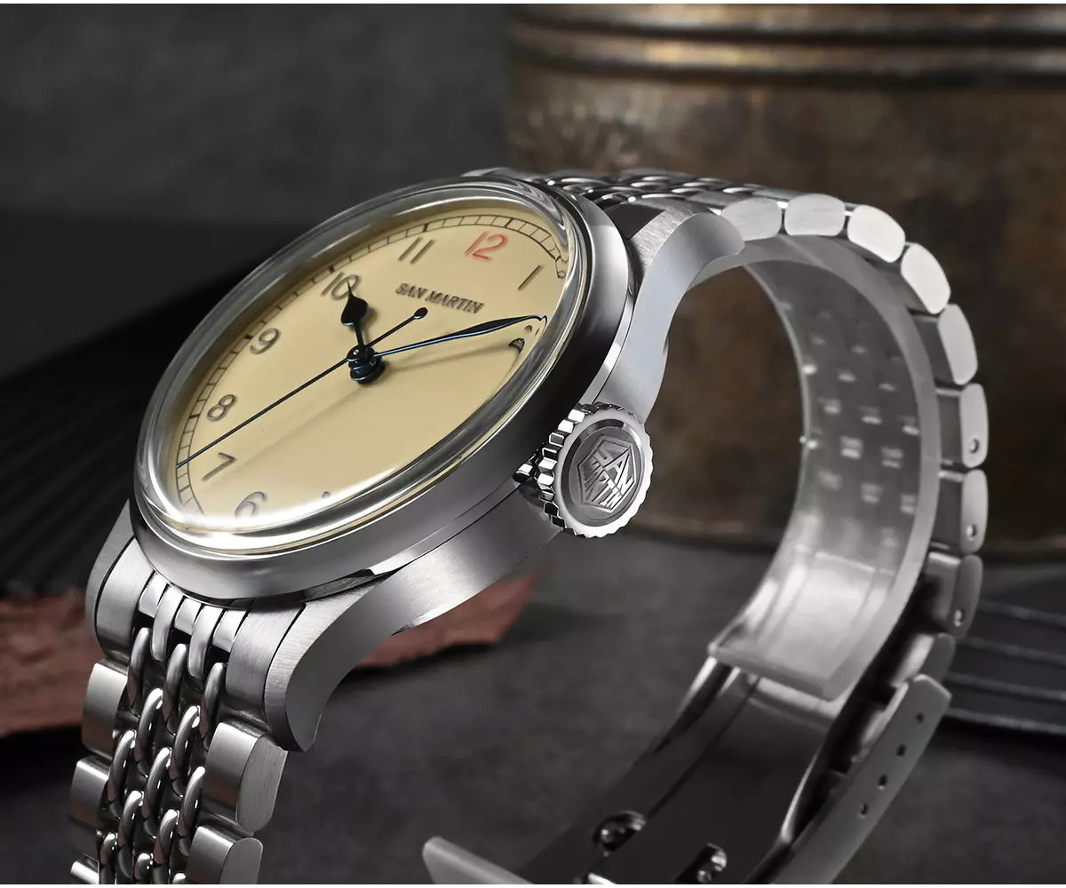 San Martin 38.5mm Pilot Men's Watch - SN0105-G-NB