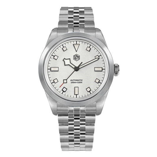 San Martin Matte White Dial Men's Watch - SN0107