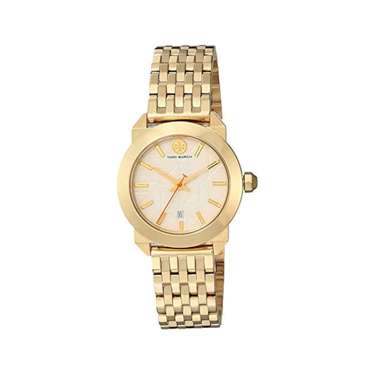 Tory Burch Whitney White Gold-tone Dial Ladies Watch-TBW8000