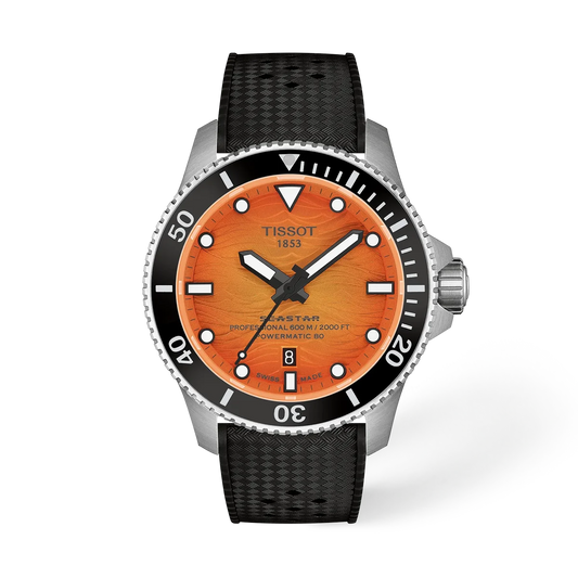 Tissot Seastar 2000 Orange Dial 44mm Men's Watch - T120.907.17.281.00