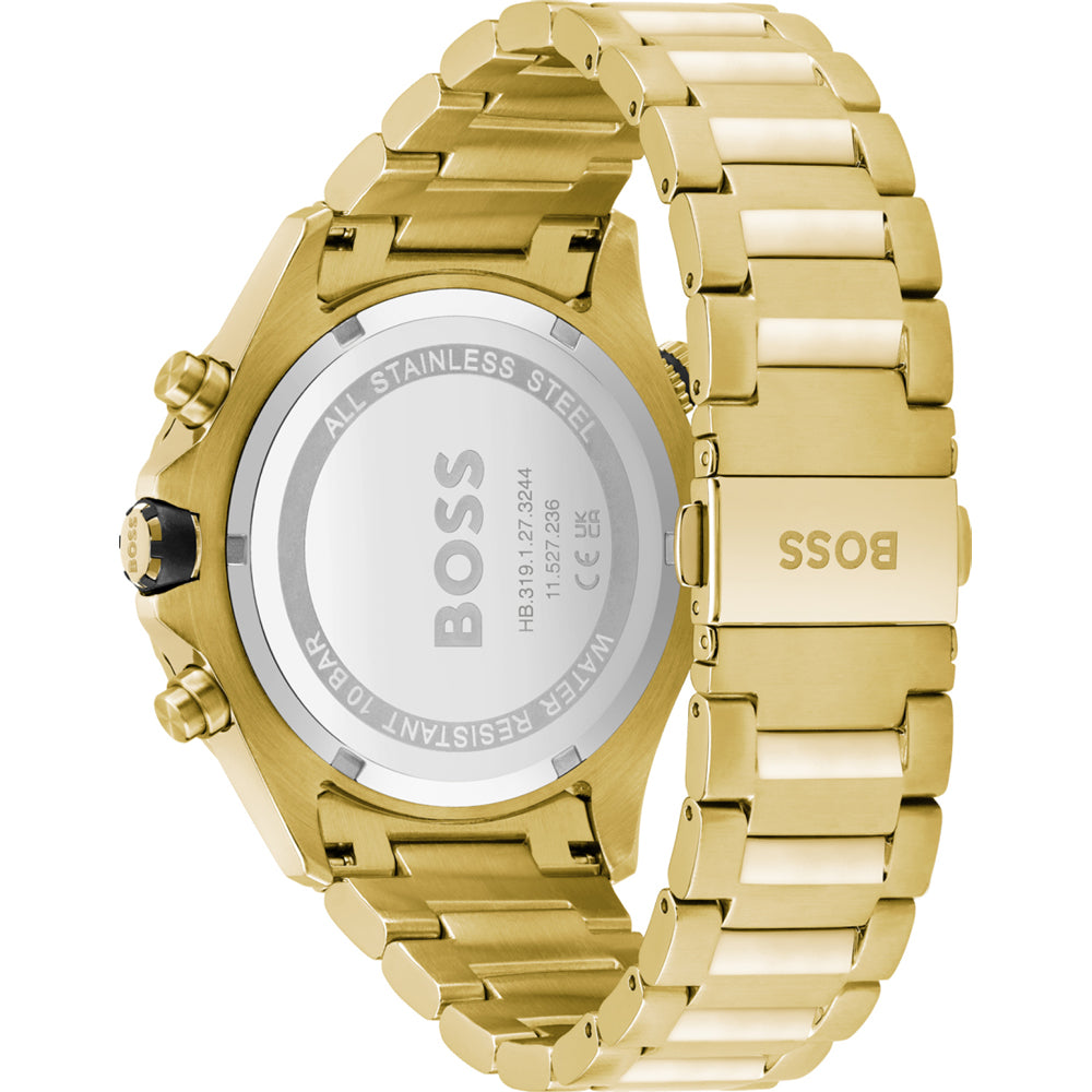 Hugo Boss Gold Blue Dial Men's Chronograph Watch- 1513973