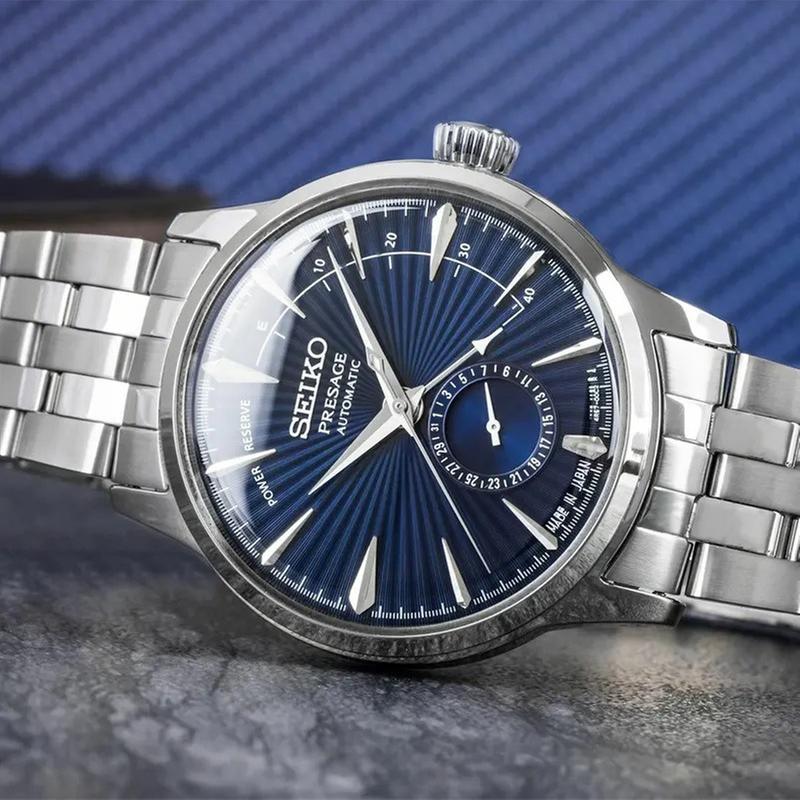 Seiko Presage Cocktail Time Blue Moon Dial 40.5mm Automatic Men's Watch - SSA347
