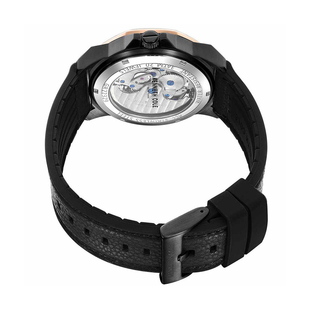 KENNETH COLE Gun Dial Brown Silicon Strap AUTOMATIC Men's Watch - KCWGR2232902