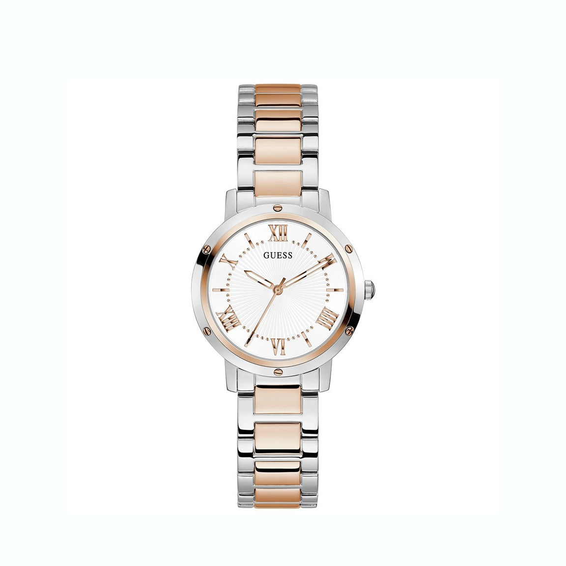 Guess Dawn White Dial Two Tone Ladies Watch - GW0404L3
