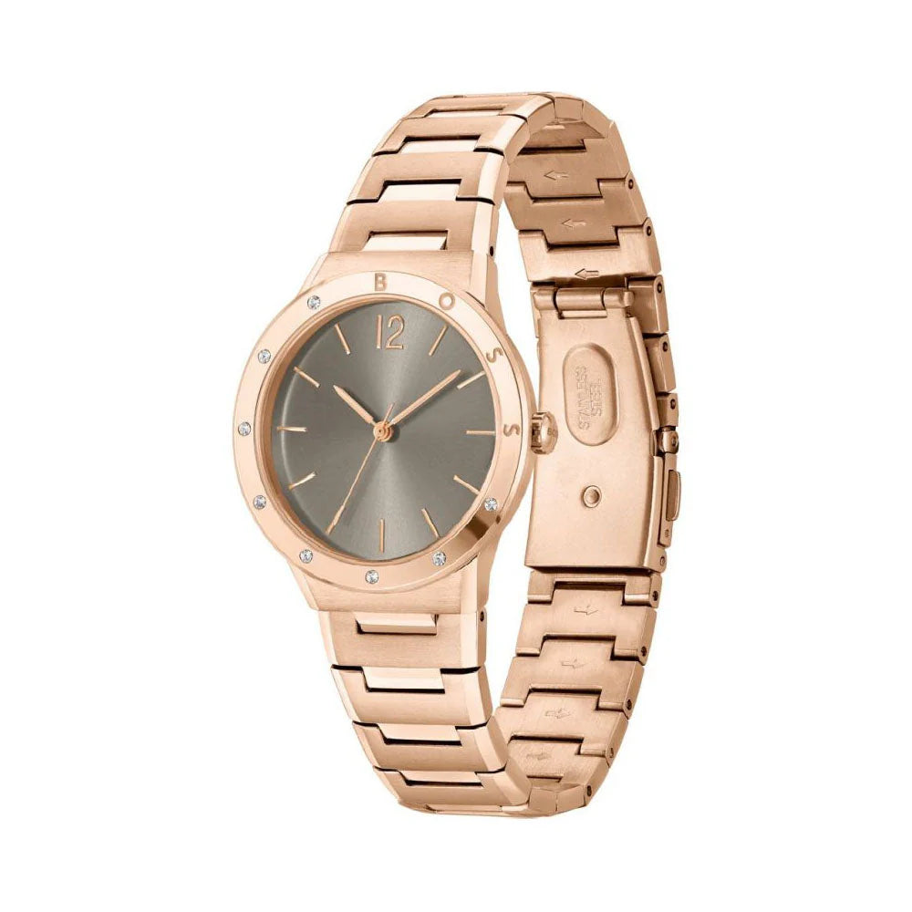 Hugo Boss Breathe Rose Gold Ladies Watch- 1502651