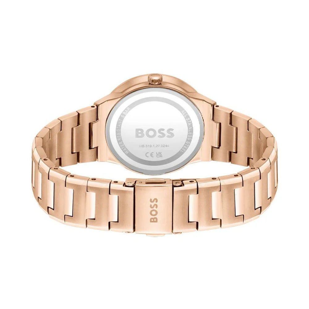 Hugo Boss Breathe Rose Gold Ladies Watch- 1502651