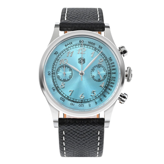 San Martin 38mm Sunray Light Blue Dial Men's Watch - SN0101-G