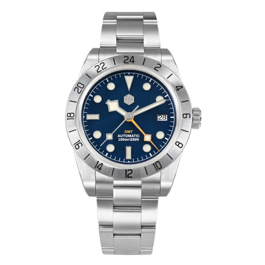 San Martin 39mm GMT Blue Dial Men's Watch - SN0054-G