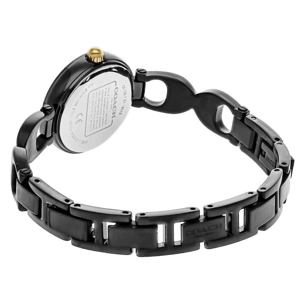 Coach Park  Crystals Black Dial Ladies Watch- 14503564