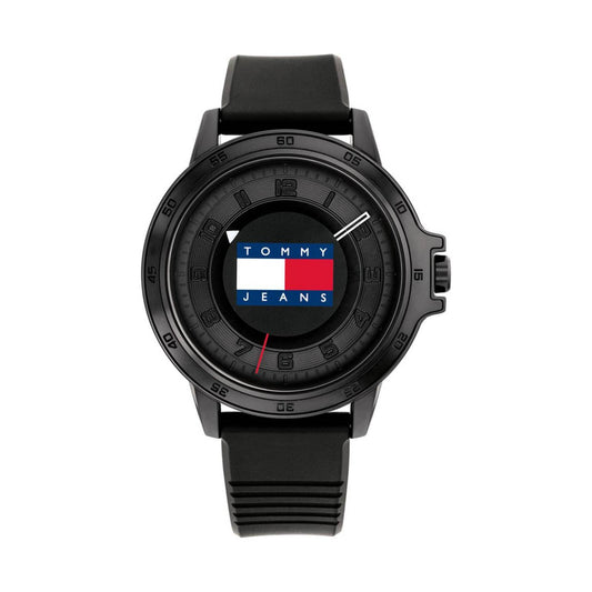 Tommy Hilfiger Black Rubber Strap Men's Watch- 1792032