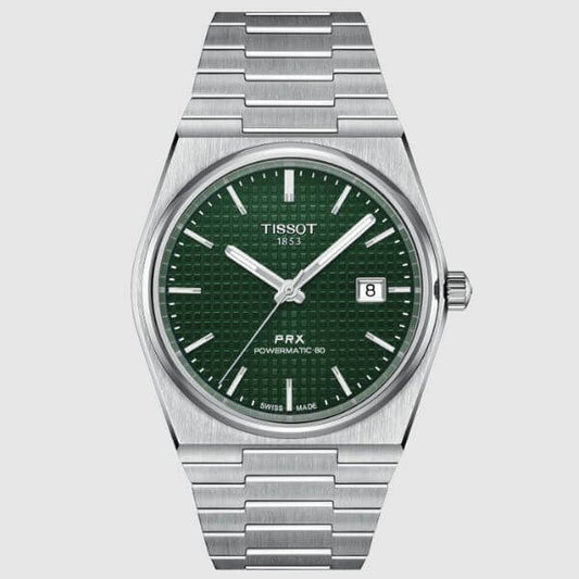 Tissot PRX Powermatic 80 Green Dial Men's Automatic Watch- T137.407.11.091.00