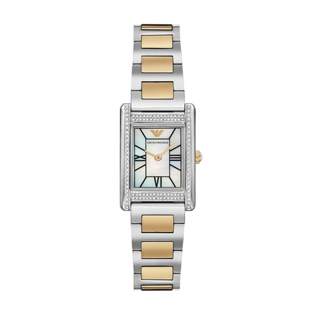 Emporio Armani Two-Hand Dual-Tone Stainless Steel Ladies Watch- AR11642