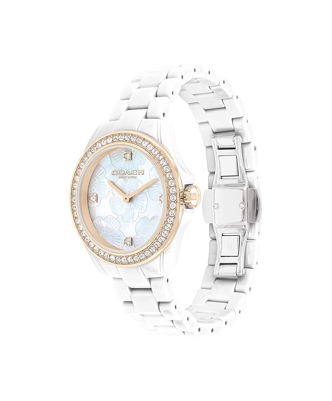 Coach White Dial Ceramic Ladies Watch - 14503662
