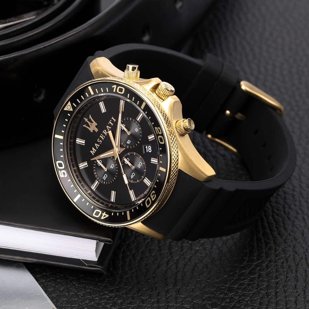 Maserati Sfida Silicone Strap Men's Chronograph Watch- R8871640001
