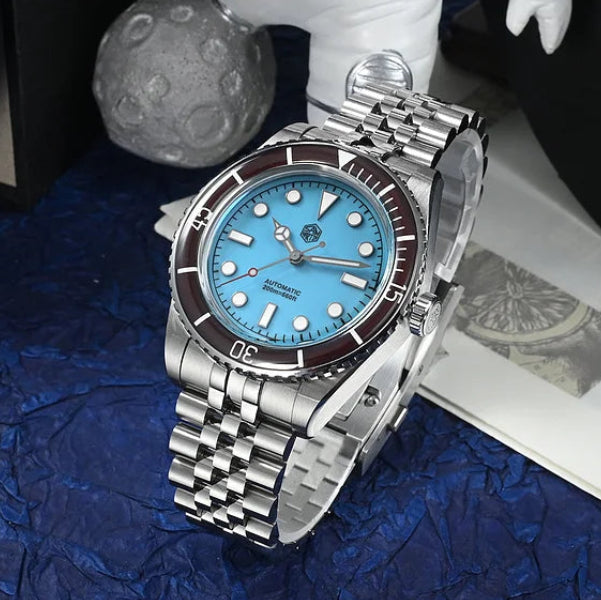 San Martin Light Blue Dial Men's Watch - SN0133