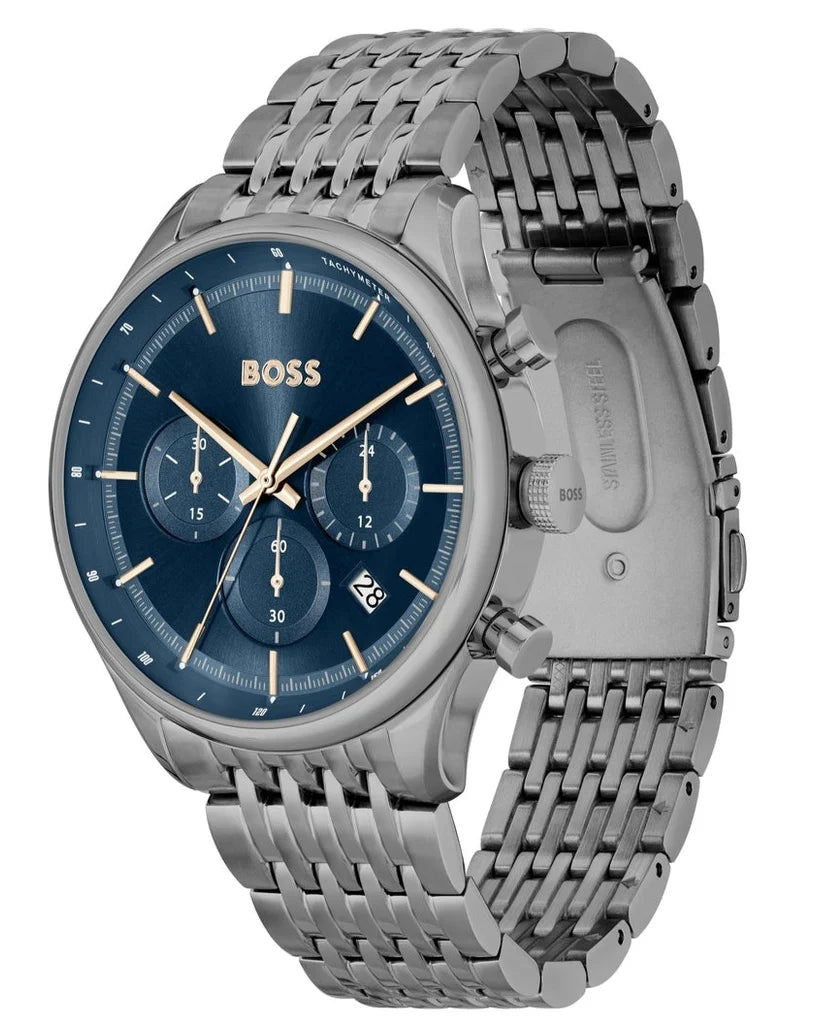 Hugo Boss Gregor Blue Dial Men's Chronograph Watch- 1514083