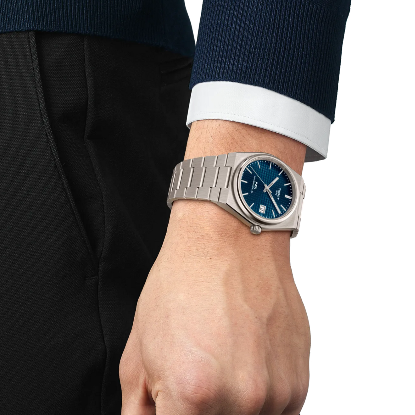 Tissot PRX Titanium Blue Dial 38mm Men's Watch - T137.807.44.041.00