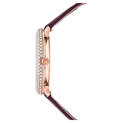 Swarovski Crystal Frost Leather Strap Ladies Watch- 5484064